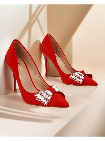 Pantofi cu toc stiletto Royalfashion pentru femei cu fundiță Cocarte