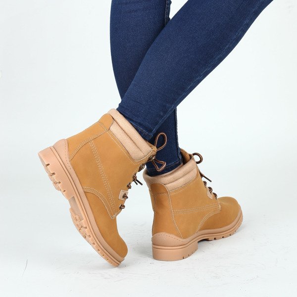 Karmelowe nieocieplane trapery Kiki - Obuwie