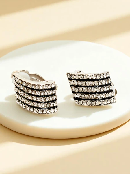 Royalfashion Cercei clip-on pentru femei cu zirconiu cubic