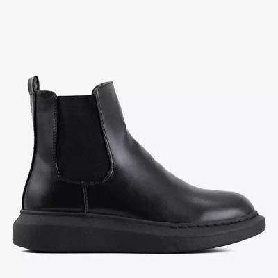 OUTLET Cizme negre de damă pe platforma Fabriano - Încălțăminte