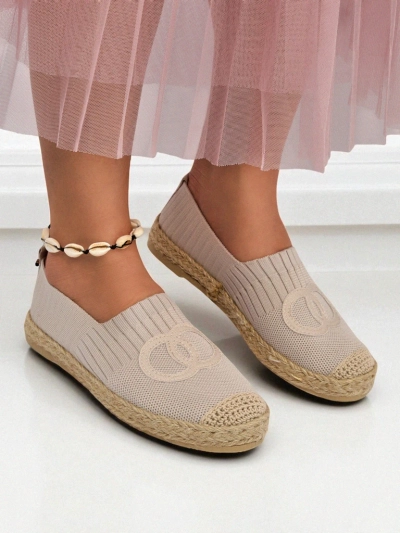 Aurelia Espadryle Royalfashion Beżowe – Płaskie wsuwane buty damskie