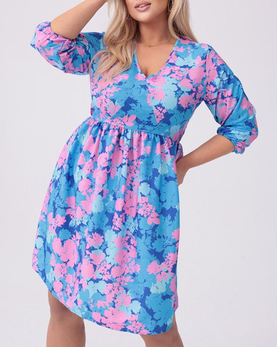 Royalfashion Rochie de damă până la genunchi cu imprimeu PLUS SIZE