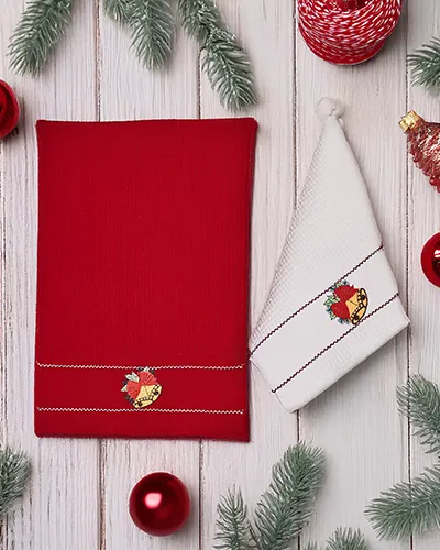 Set de prosoape de baie pentru sărbători Royalfashion La Mulţi Ani