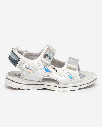 OUTLET Sandale albe copii cu petice Berigi - Incaltaminte