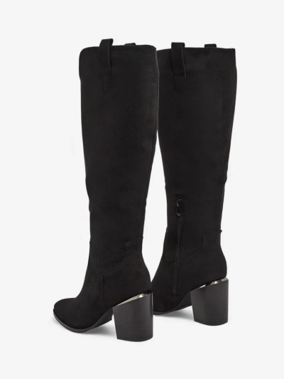 Cizme de damă eco-întoarse cu toc gros Ferrevi