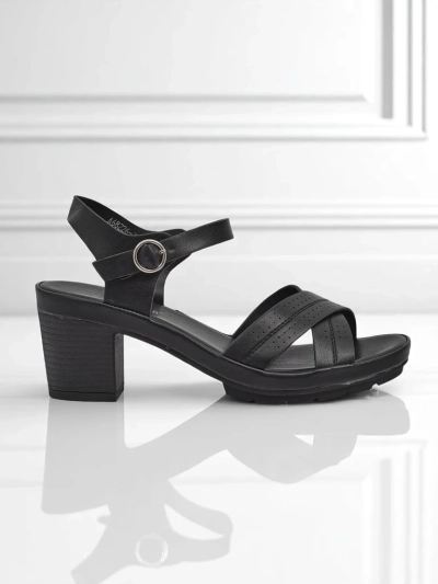 Royalfashion Sandale cu toc bloc pentru femei SoleAura