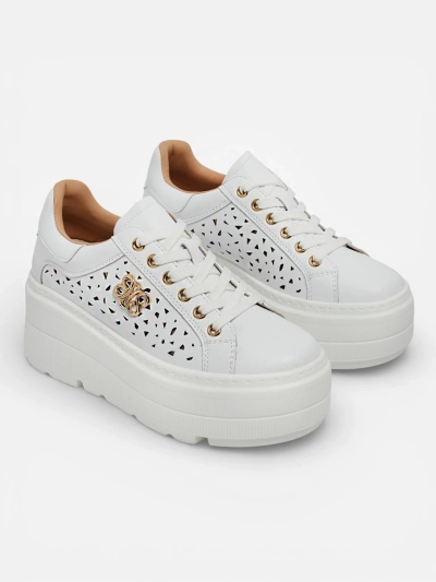 Sneakers sport damă ajurate din piele naturală Atelle