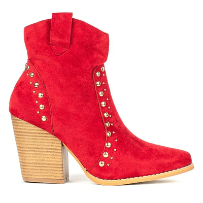 Cizme de cowboy roșii pe un post înalt Gana - Încălțăminte