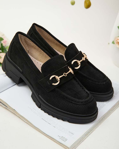 Royalfashion Mocasini de damă traforați cu lanț Imerila