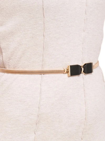 Curea de damă aurie Livia cu cataramă metalică fundă în stil Romano