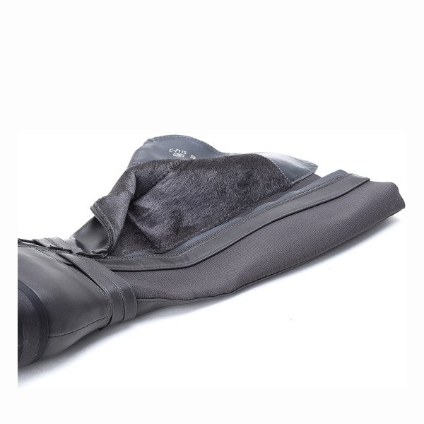 Szare kozaki ze skóry ekologicznej Ido- Obuwie