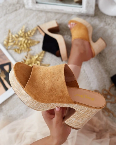 Royalfashion Flip-flops cu toc Voxon pentru femei