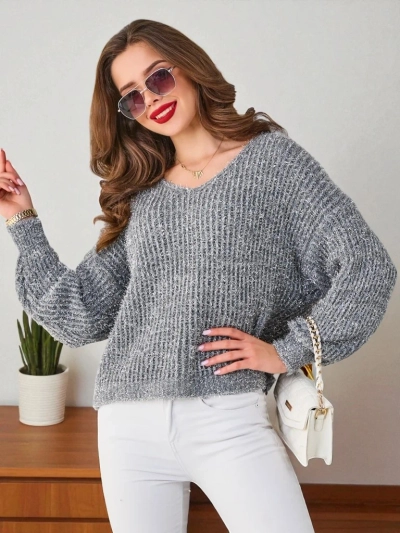 Pulover Royalfashion pentru femei cu fir lucios