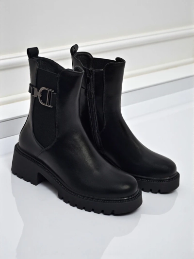 Botine înalte de damă din piele ecologică Ovella
