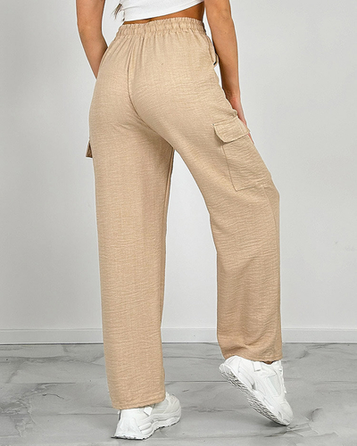 Royalfashion Pantaloni largi de damă cu buzunare