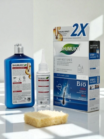 Șampon și ser de păr 2 în 1 Shumukh - anti-mătreață