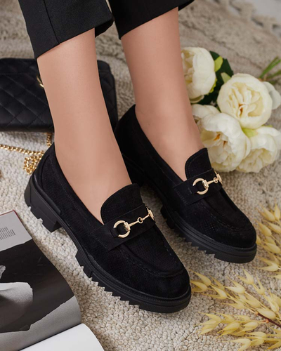 Royalfashion Mocasini de damă traforați cu lanț Imerila