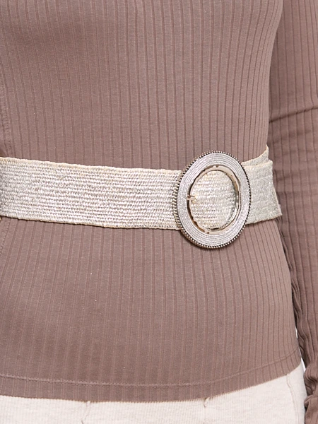 Curea împletită lată de damă pentru pantaloni