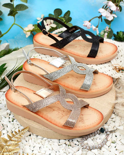 Royalfashion Sandale Elova Zirconia pentru femei