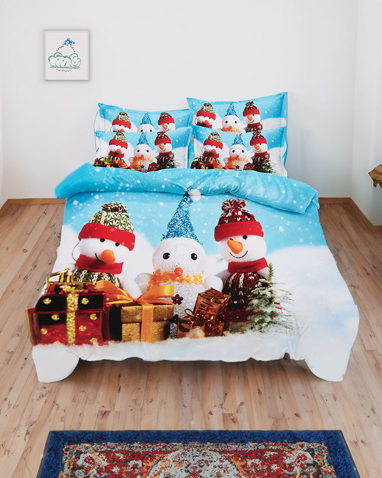Royalfashion Lenjerie de pat de Crăciun 160x200 set de 4 PIEȚE