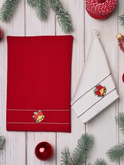 Set de prosoape de baie pentru sărbători Royalfashion La Mulţi Ani