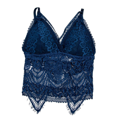 Sutien bralette din dantelă albastru - Lenjerie intimă