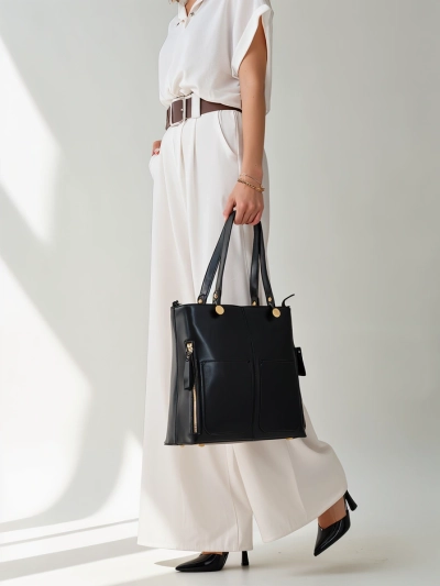 Royalfashion Geantă elegantă pentru femei, mare, cu buzunare