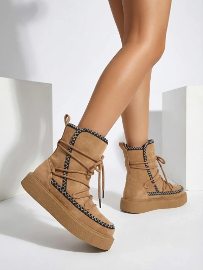 Botine de zăpadă pentru femei Royalfashion, cu șireturi Siozi