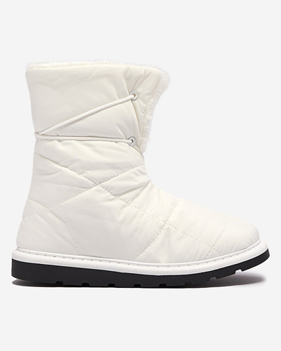 Pantofi de damă albi a'la cizme de zăpadă Amirfu- Footwear
