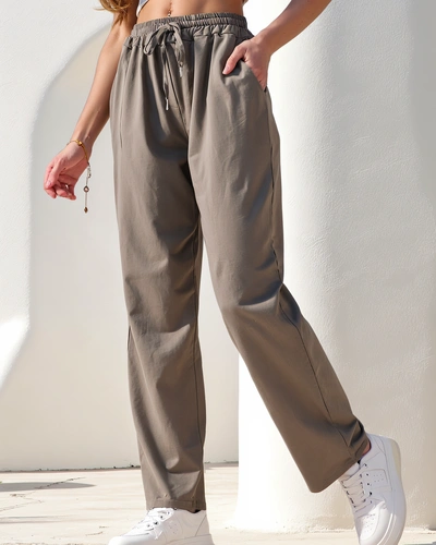 Pantaloni drepti pentru femei Royalfashion din bumbac