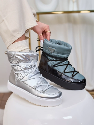 Royalfashion cizme de zăpadă a'la Silver Vevnose slip-on boots a'la pentru femei