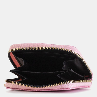 Portofel mic pentru femei din brocart fuchsia - Portofel