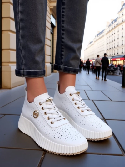 Royalfashion Adidași sport perforați pentru femei Jovenes