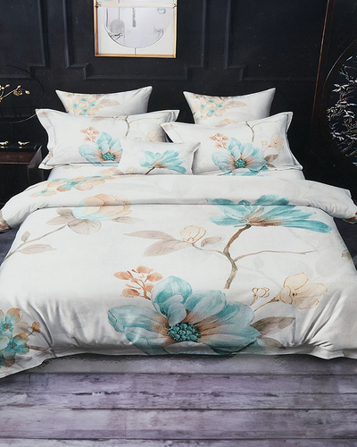 Royalfashion Lenjerie de pat florală 200x220 set de 4 piese