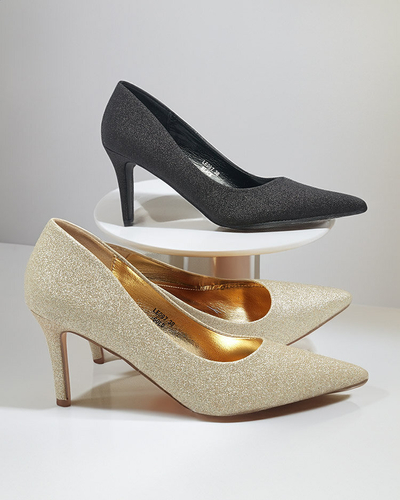 Royalfashion Pantofi stiletto de damă cu sclipici Matomliso