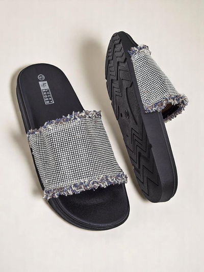 Șlapi plat pentru femei Royalfashion SparkleWalk