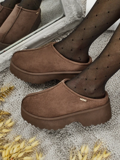 Botine scurte de damă a'la snowboots cu blană Calindra