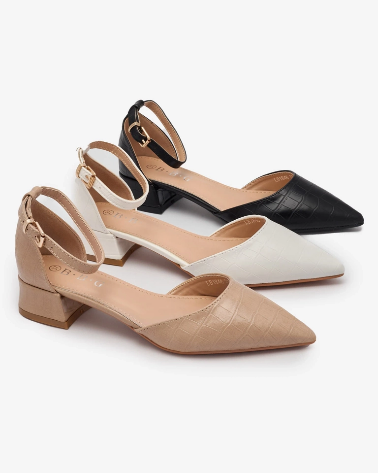 Balerini bej de damă cu decupaj Sefozi- Footwear