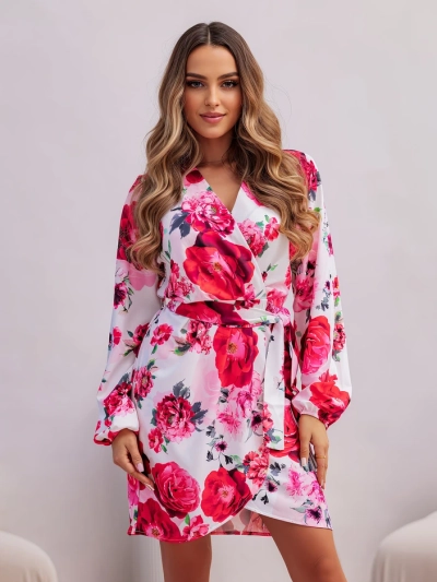 Rochie lungime genunchi Royalfashion pentru femei cu imprimeu floral