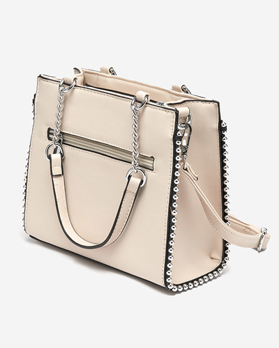 Geanta de mana mica de dama cu insertie tesuta - Accesorii