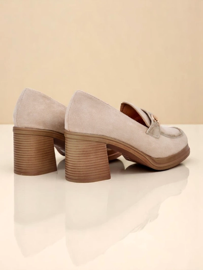 Royalfashion Mocasini cu toc gros pentru femei Apareus