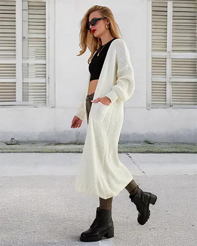 Royalfashion Pulover de cuvertură tricotat pentru femei