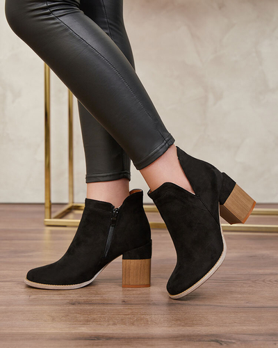 Royalfashion Cizme stiletto Ricteas negre pentru femei