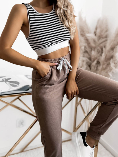 Royalfashion Brown treninguri pentru femei PLUS SIZE