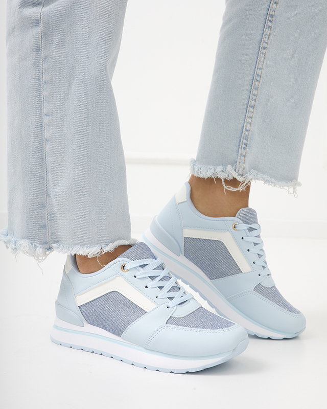 Pantofi sport de damă albaștri cu sclipici Berilan - Încălțăminte