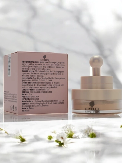Luxelux Pudră liberă cu burete pentru față 02 13.5 g
