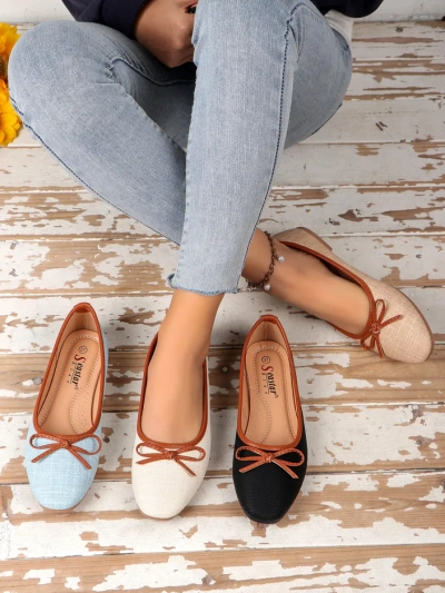Pantofi balet pentru femei Royalfashion cu sclipici și o fundiță Aramie