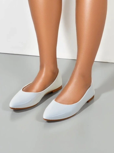 Royalfashion Pantofi ballet din piele ecologică patentată pentru femei Aramiese