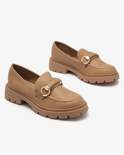 Royalfashion Mocasini pentru femei în maro deschis Desise