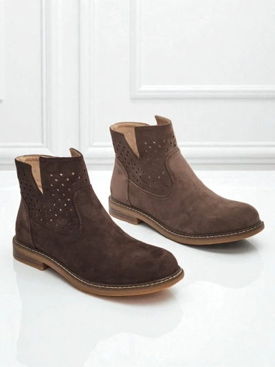 Botine de damă din piele naturală Rito